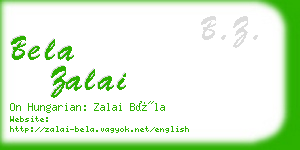 bela zalai business card